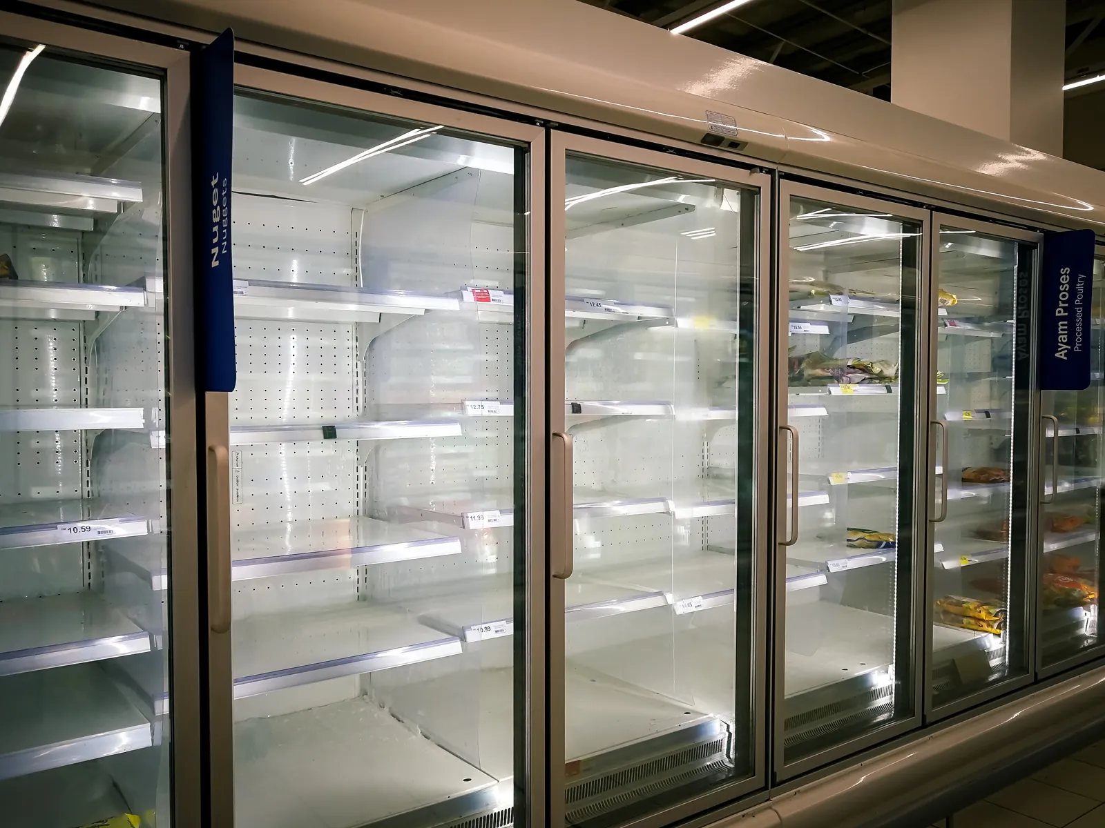 Commercial supermarket refrigeration units